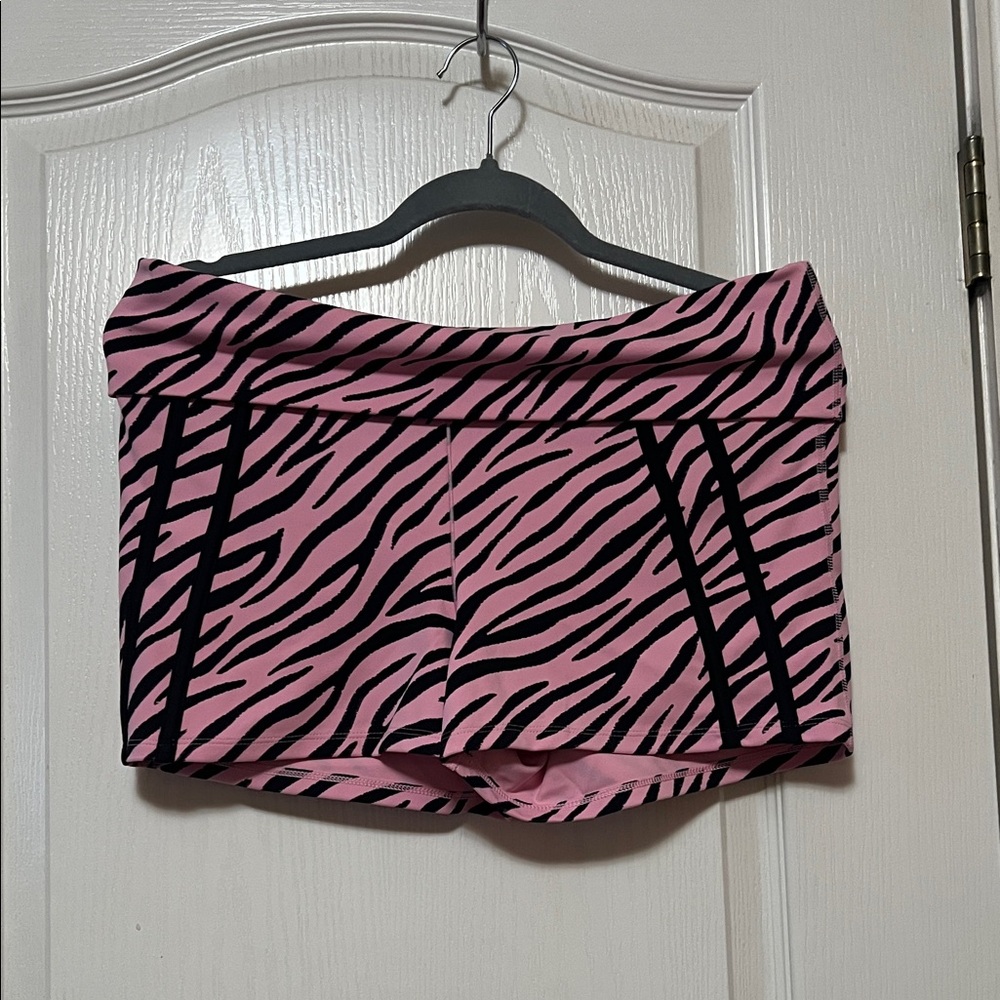 PINK vs Zebra Print Relay Micro Shorts